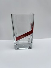 Johnnie Walker Red Label square Whiskey Tumbler Glass branded etched heavy glass