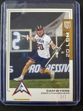 Cam Wyers 2025 Premier Lacrosse League  PLL Gold Card #1/1