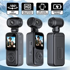 2K HD Sports Action Camera 180  Rotation WiFi Vlog Camera Handheld Sports Cam US