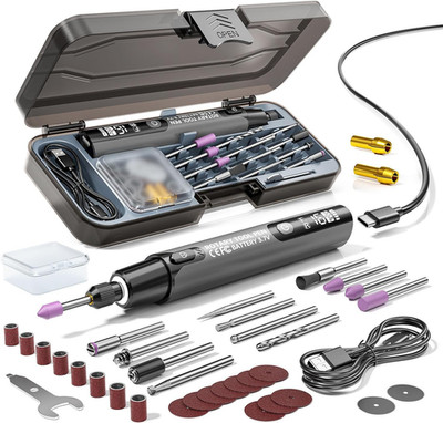 Mini Cordless Rotary Tool, 6-Speed, 3.7V Rechargeable Rotary Tool Kit with 36 Ac