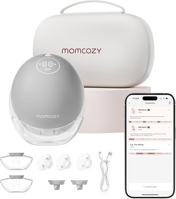 Momcozy Freihändige Milchpumpe Mobile Flow M9 Upgrade App 15 Stufen 24mm