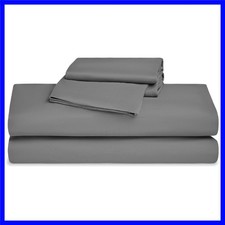 Luxury King Size Microfiber Bedding Sheet Set - 4 Pieces, Washable Grey Comfort