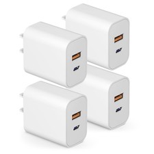 [4 Pack] USB Charger Block Charging Block Charger 20W Wall Chargers for iPhon...