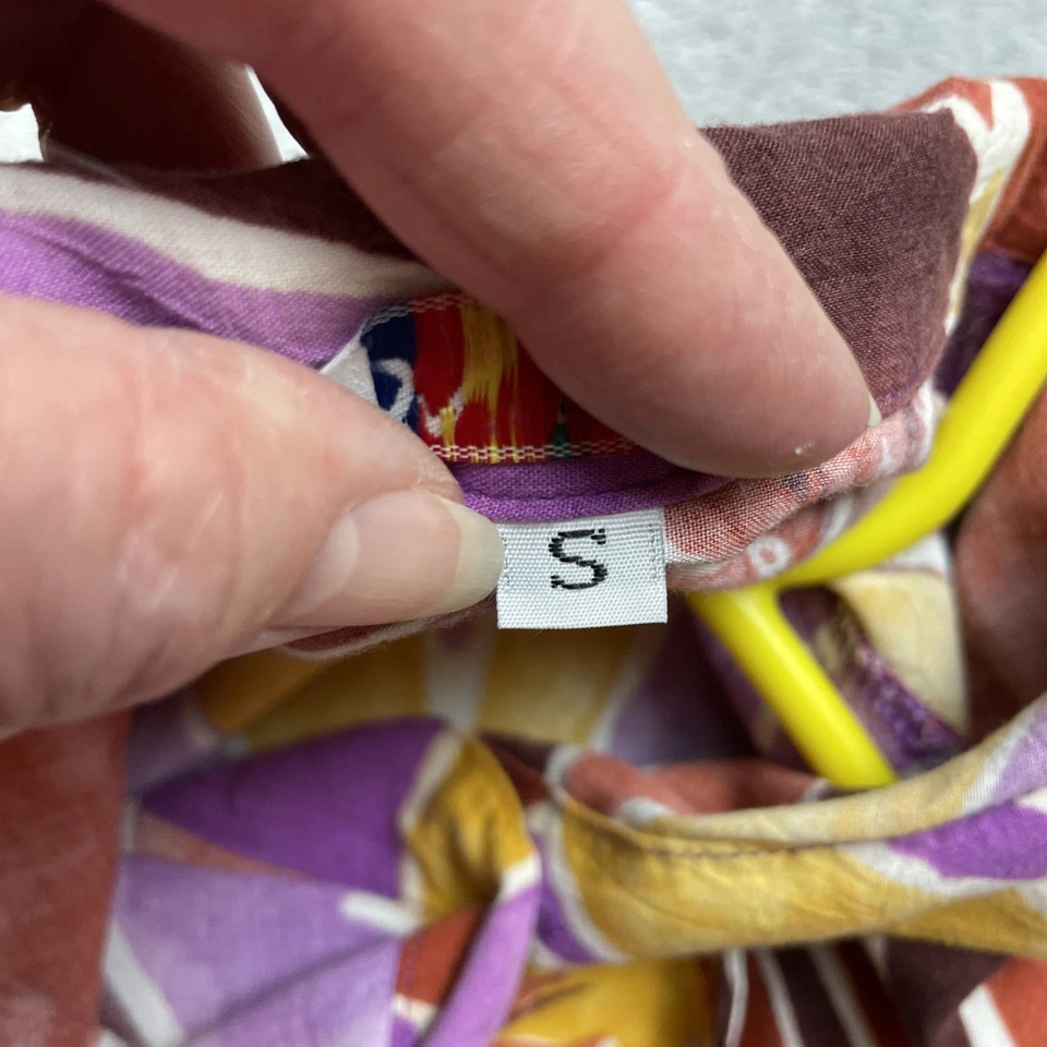 Jams World Lil' People Hawaiian Camp Shirt Bous S  Purple Gold Maroon Button Up - Image 4 of 4