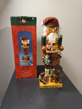 "Cascanueces de madera vintage Kurt S Adler 15"" Old World North Pole Toy Maker con caja"