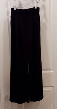 Black High Waisted Wide Leg Pants Dressy Trousers Casual Workwear Small S