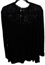 TORRID LONG SLEEVE LACE TOP SUPER SOFT BLACK BLOUSE TOP SIZE 2  305 