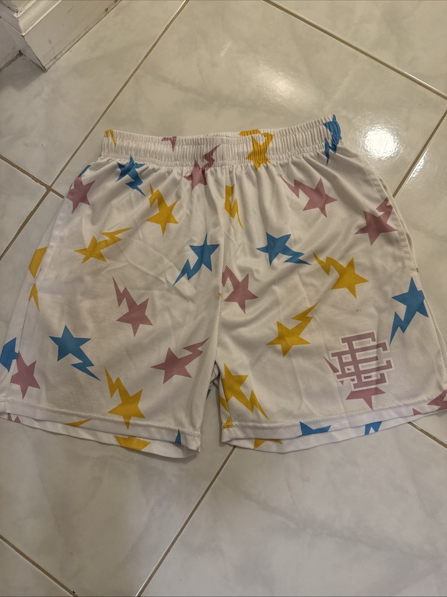 Eric Emanuel x BAPE EE Basic Short White/Yellow/Blue/Pink Size L
