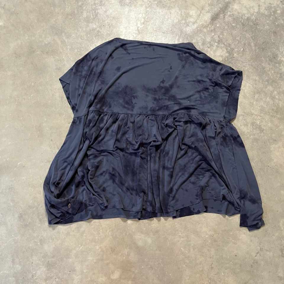 Camiseta American Eagle Suave Sexy Azul Tie Dye Mujer Talla Mediana Cuello en V Foto 3 de 4