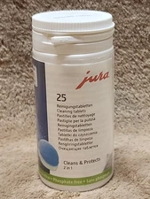 Jura 2-Phase Cleaning Tablets for Fully Automatic Coffee Machines 25 Count NEW