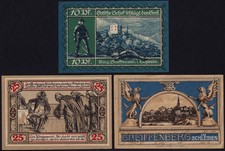 Germany Poland Greiffenberg 1920 Notgeld Lot 3 Emergency Money Banknote Complete