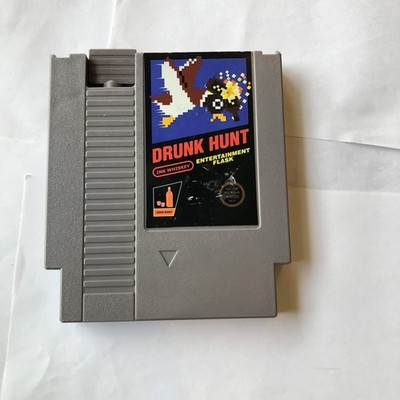 Drunk Hunt Flask -  NES Style Nintendo Game Duck Hunt Parody Gift Party @A