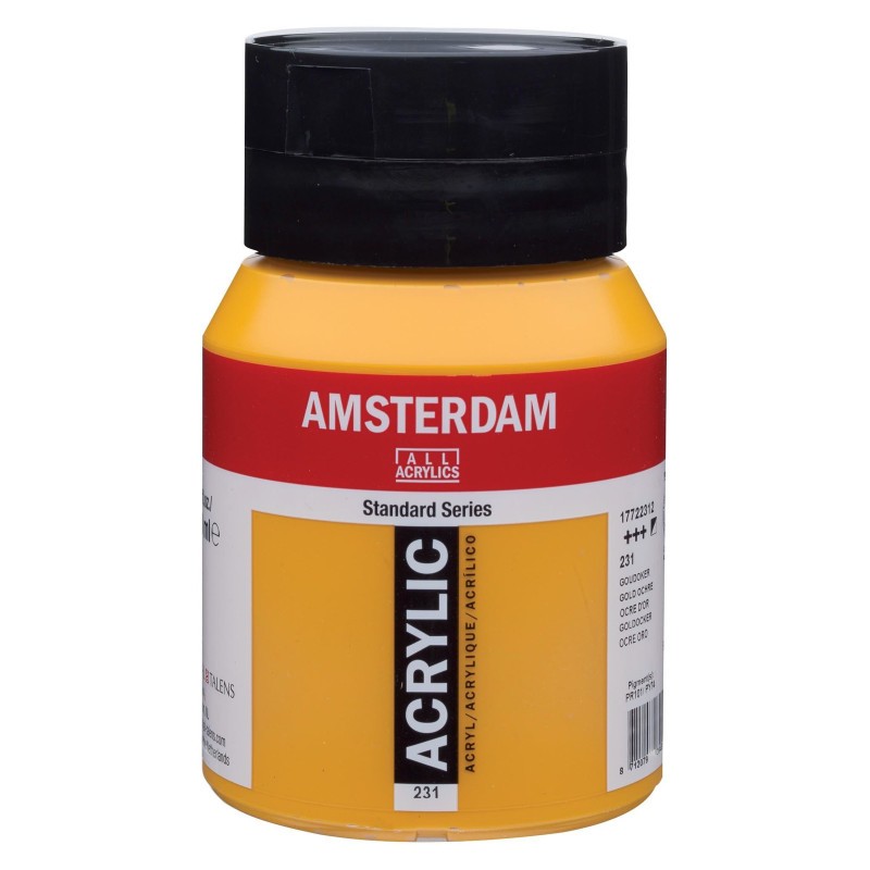 Peinture acrylique ocre d'or Amsterdam pour fresques murales et ateliers d'art