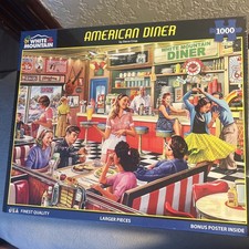 White Mountain American Diner Puzzle 1000 Larger Pieces Factory Sealed