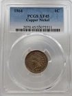 1864 Copper/Nickel Indian Head Cent 1C PCGS Certified XF45 US Coin Penny