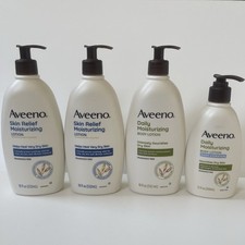 4 Aveeno Skin Relief Moisturizing Body Lotion Fragrance Free for Dry Skin12-18oz