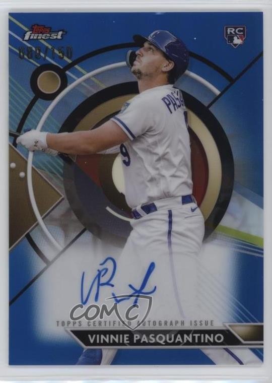 2023 Topps Finest Blue Refractor 80/150 Vinnie Pasquantino #FA-VP Auto 16i3