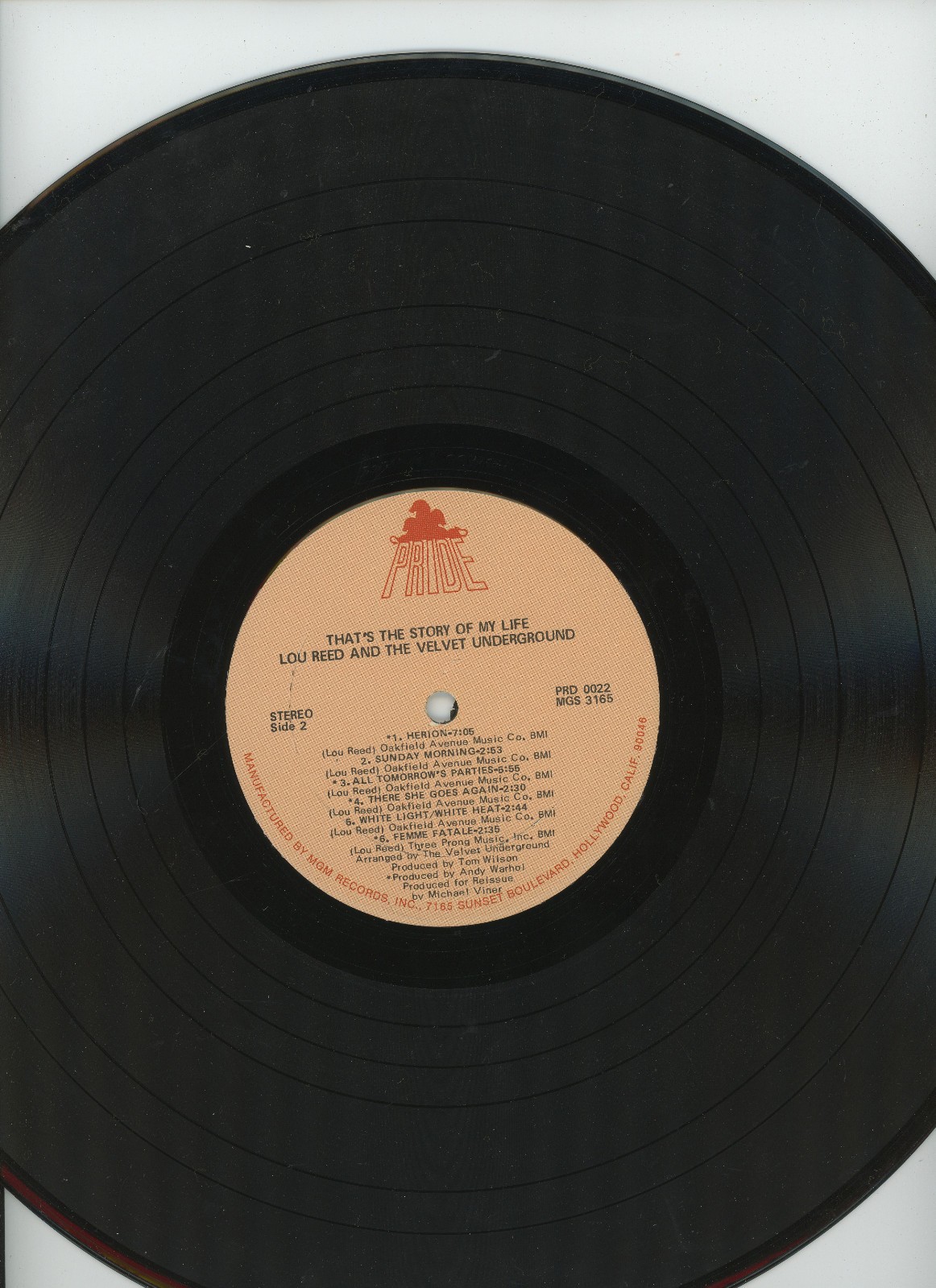 Lou Reed and The Velvet Underground That's the Story of My Life Vinyl...