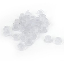 35 Pezzi Piedini Per Mobili Cover 5mm Dia Tubo Tondo Inserti Trasparente Bianco