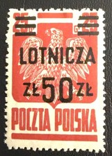 Poland Stamp #C20 M-H-OG 1947 Air Mail