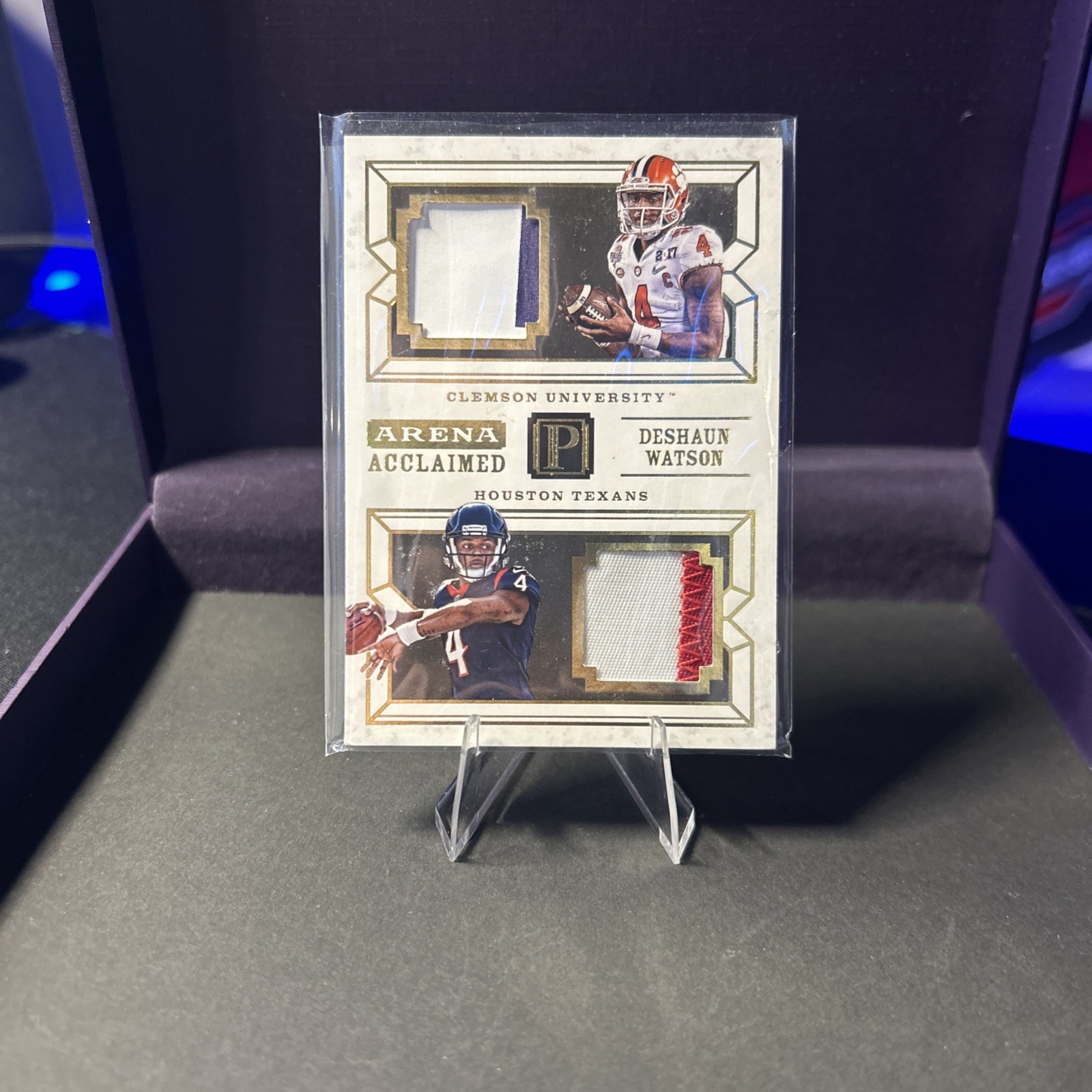 Deshaun Watson Panini Pantheon Arena Acclaimed Duos Relics #AADW Gold