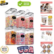 6PCS Leak-Proof Cereal Containers Set - Stackable BPA-Free Storage Solutions