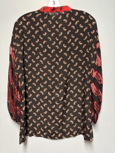Alice and Olivia Asha Chevron & Paisley Seidenbluse $ 350, Gr. S romantisch launisch - Bild 13 von 15