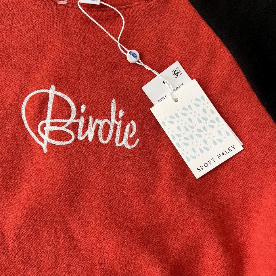 Suéter de golf SPORT HALEY Birdie para mujer talla XS granate bordado bloques de colores NUEVO Foto 3 de 4