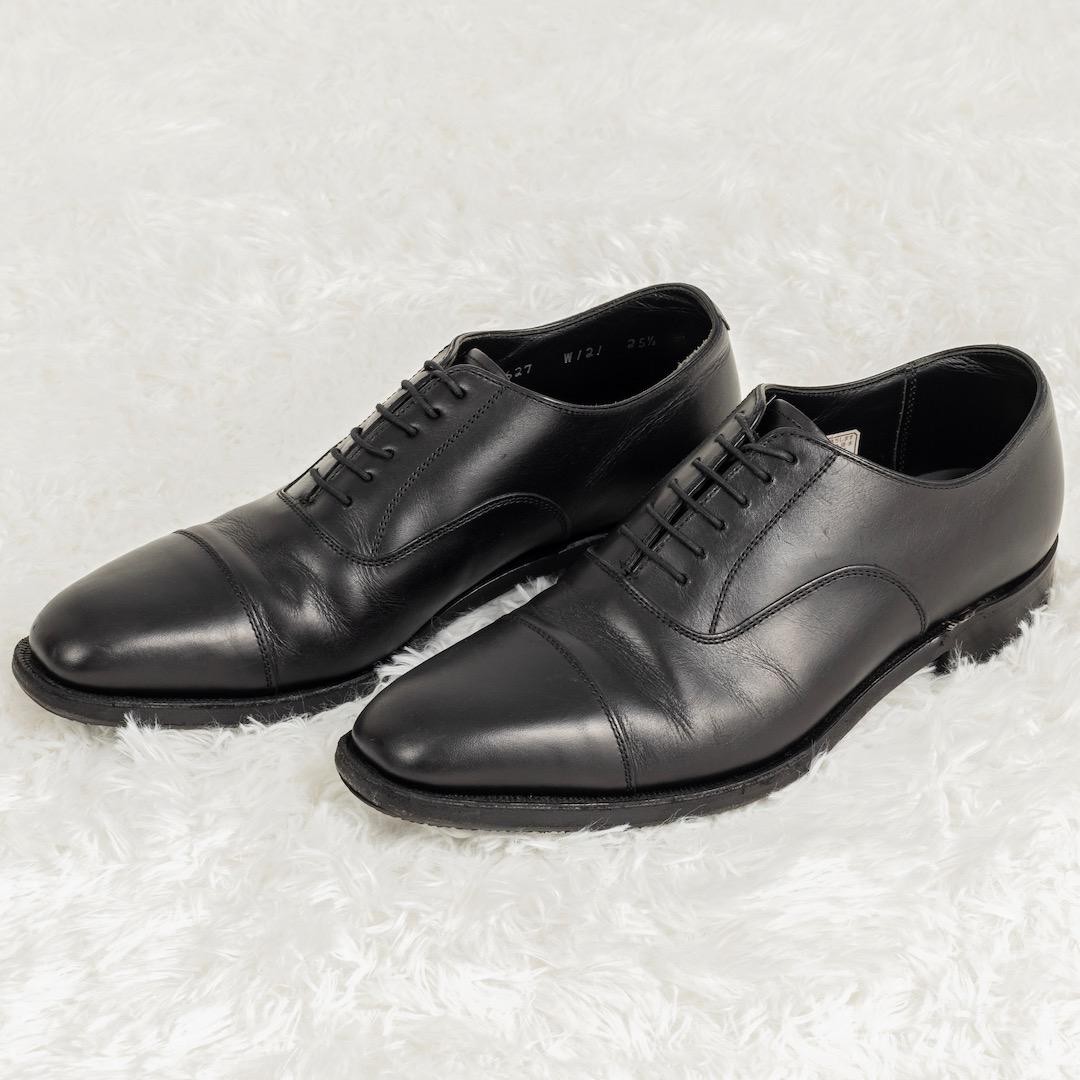 Regal Men's Black Leather Business Shoes 25.5cm Straight Tip