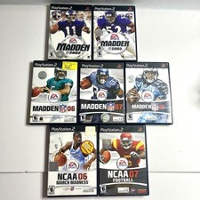 PlayStation 2 Football Lot - Madden 2002 2005 2006 2007 2008 NCAA 06 NCAA 07