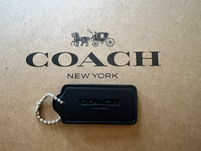 COACH Logo New York Hang Tag Charm Purse with Chain in Smooth Leather 2'' x 1"