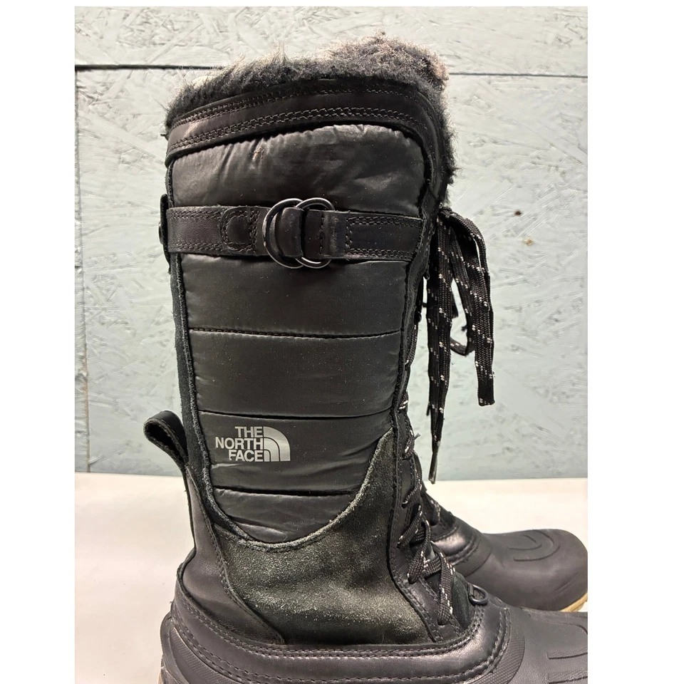 The North Face Winter Boots Women's Black Waterproof Insulated Tall Snow Boots 8 - Image 2 of 4