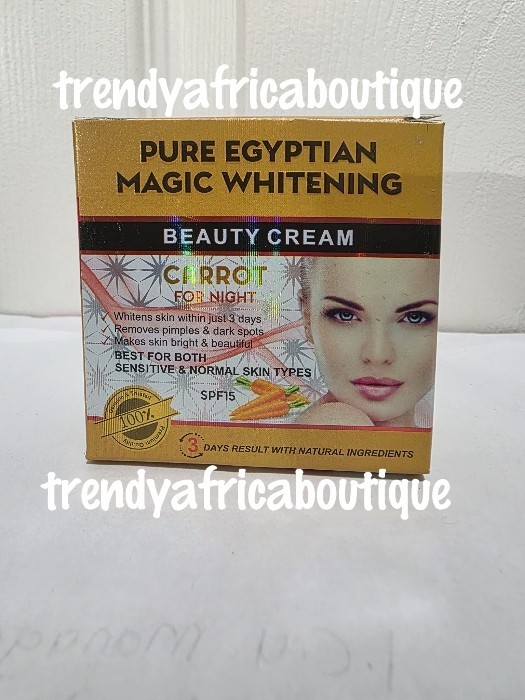 Pure Egyptian  Carrot Beauty Night face cream  Night. X 1. Spf 15