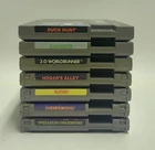 Lot of 7 Nintendo NES Game Bundle Wizards & Warriors, Duck Hunt, Dr. Mario, etc.