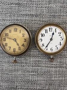 Lot of 2 Antique/Vintage 8-Day Jeweled Auto Clocks - Sochard & Septima