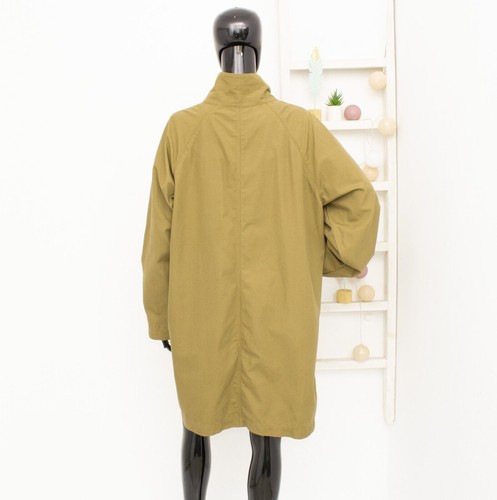 GUDRUN SJODEN Coat Green Mid Length Jacket Organic Cotton Mock Neck Women's L - Picture 6 of 11