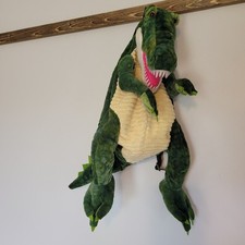 Adventure Planet Plush Green Dinosaur 20" Backpack T-Rex Shoulder Bag New