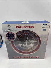 Ford Mustang 1968 Shelby Gt 500 Blue Neon Analog 12 Red Clock Brand New Ford Mustang 1968 Shelby Gt 500 Blue Neon Analog 12 Red Clock Brand New