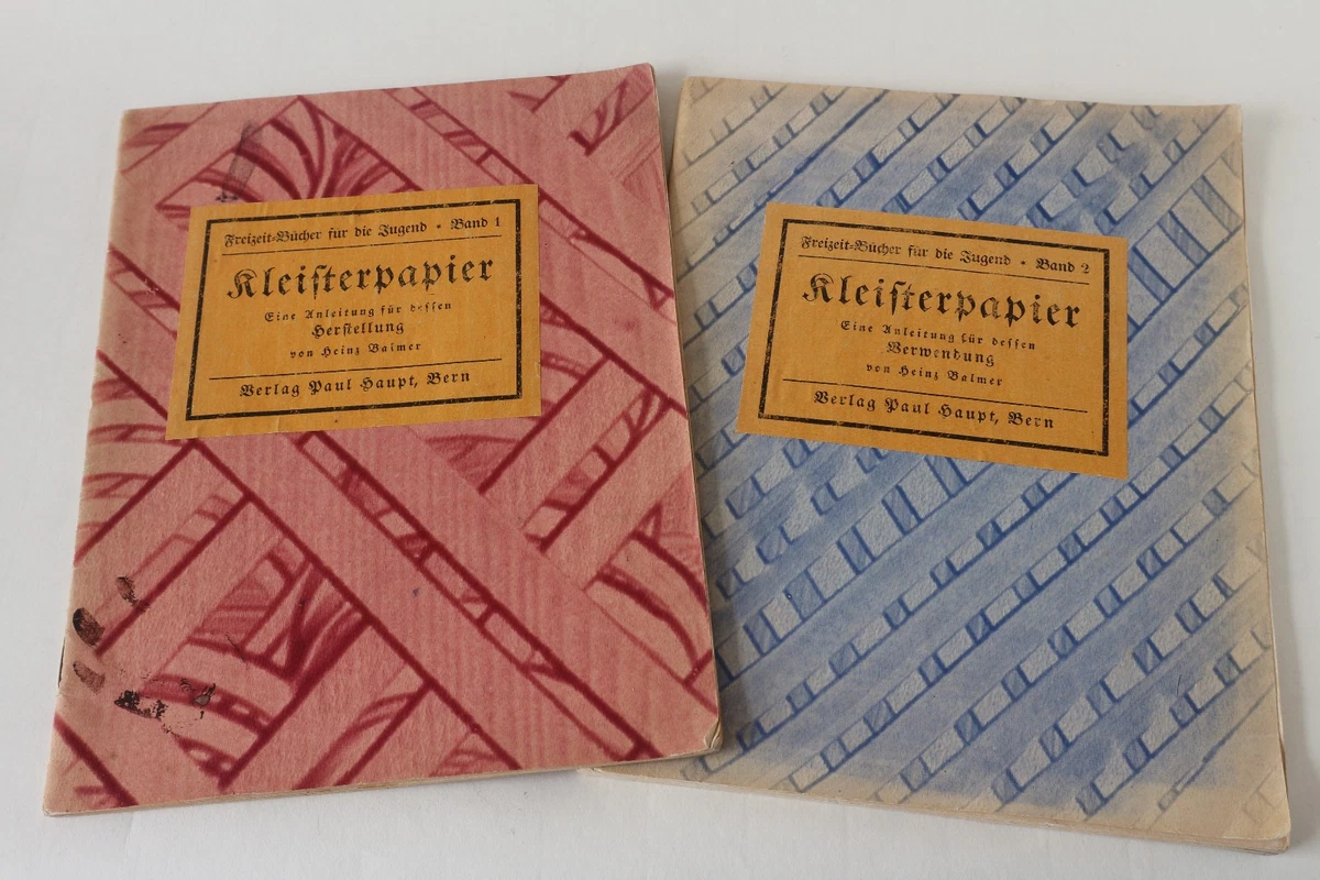 Balmer - Kleisterpapier Eine Anleitung - Buntpapier - Buchbinder 1928