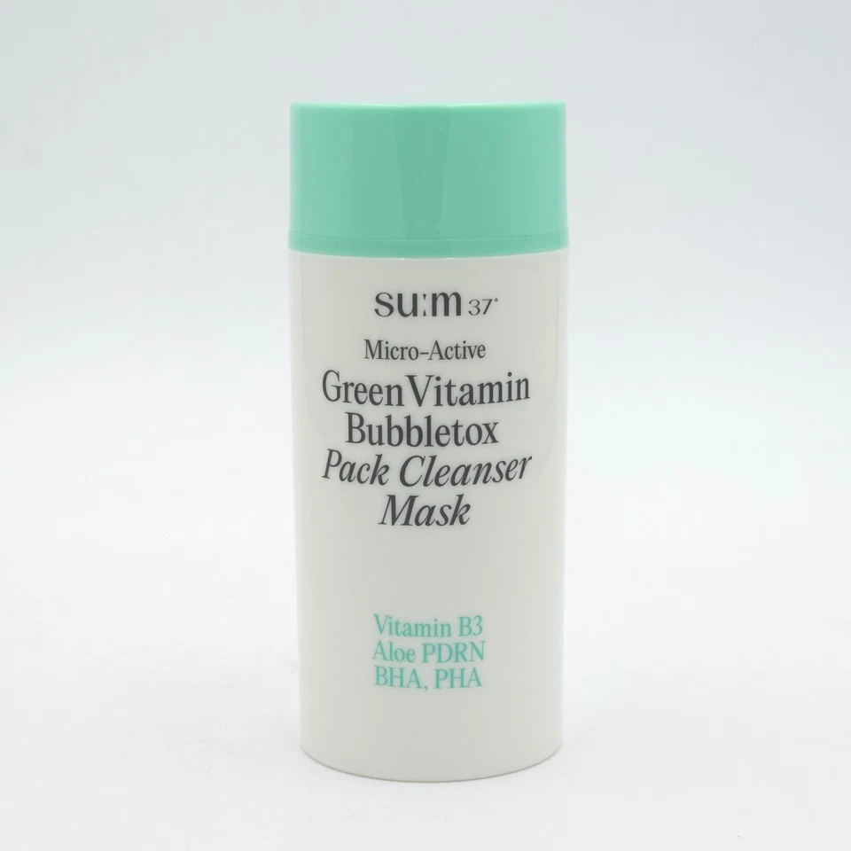 SU:M37 Micro Active Green Vitamin Bubbletox Pack Cleanser Mask 100ml K-Beauty - Image 2 of 4