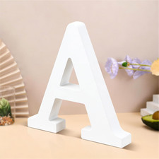 6 Inch White Wood Letters Unfinished Wooden Letters for Wall Decor Decorative St