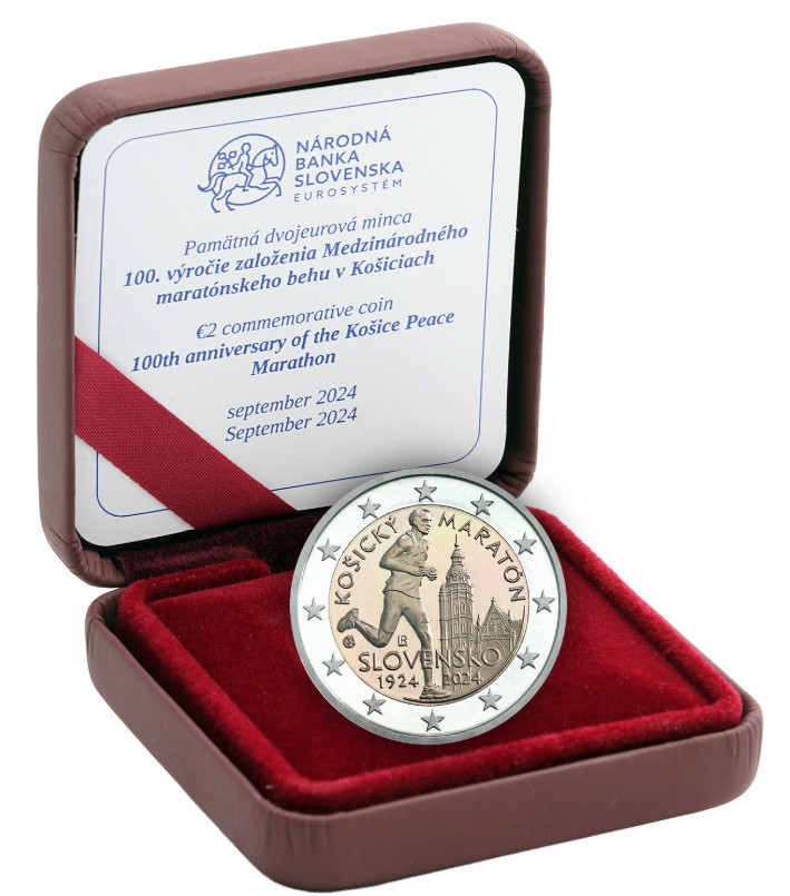 Coffret BE 2 Euros Commémorative Slovaquie 2024 "Marathon"