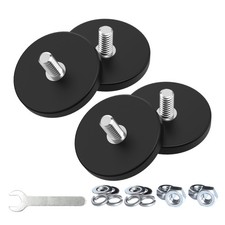 4 Pack Anti-Scratch Mounting Magnets Rubber Coated Neodymium Magnets