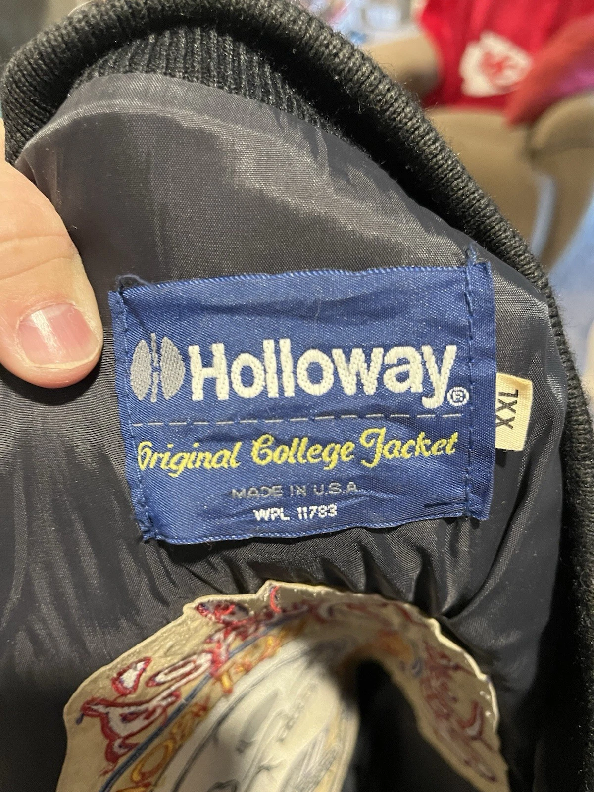 Vintage Pete & Jake’s Hot Rod Parts Jacket Holloway USA Wool Leather XXL - product detail image 5