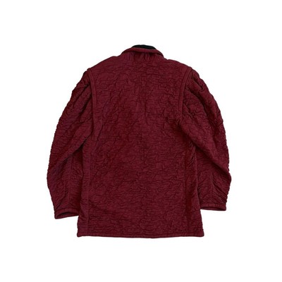 昭和レトロ/1970年代後半】ISSEY MIYAKE大阪西川 日本製品 毛布 USED ISSEY MIYAKE EARLY 70S LEATHER PANEL TEXTURE JACKET, SIZE