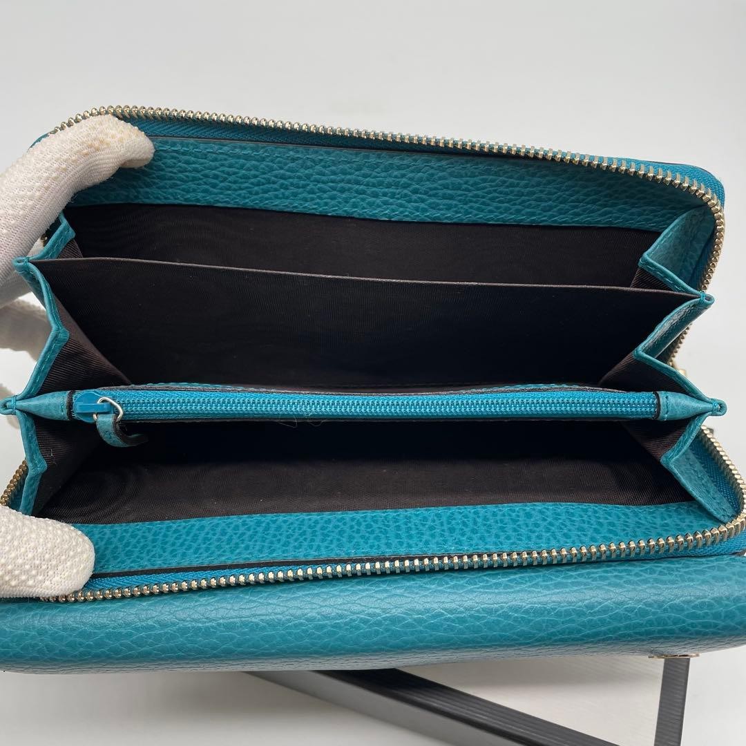 GUCCI Long Wallet Interlocking Double Hook Leathe… - image 12