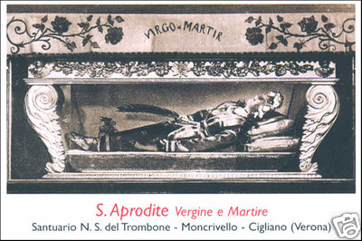 SANTINO HOLY CARD SANTA APRODITE VIRGIN AND MARTYR