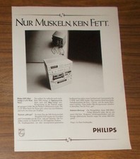 Seltene Werbung vintage PHILIPS F 109 HiFi Mini-Anlage - Nur Muskeln 1981
