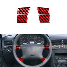 Panel de volante de fibra de carbono para VW Golf4 GTI Jetta MK4 1999-2004 rojo