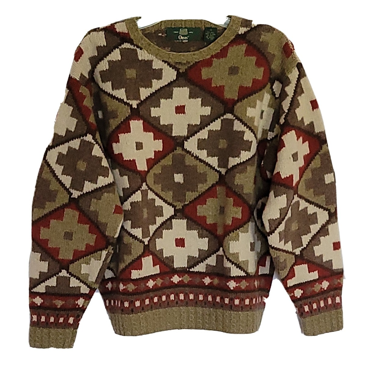 Wool Orvis Men's Sweaters Orvis Sweater Men's Large Brown
